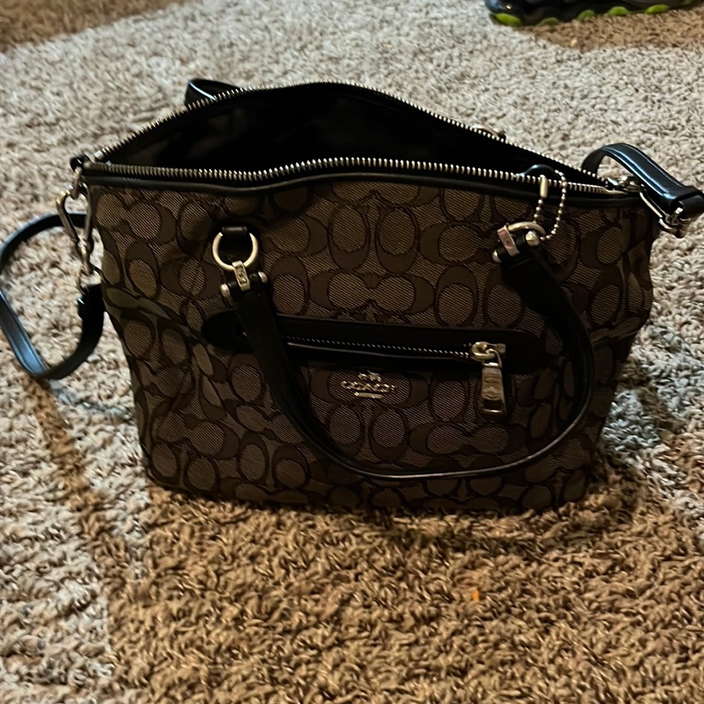 Cloth Coach Purse and Matching Wallet